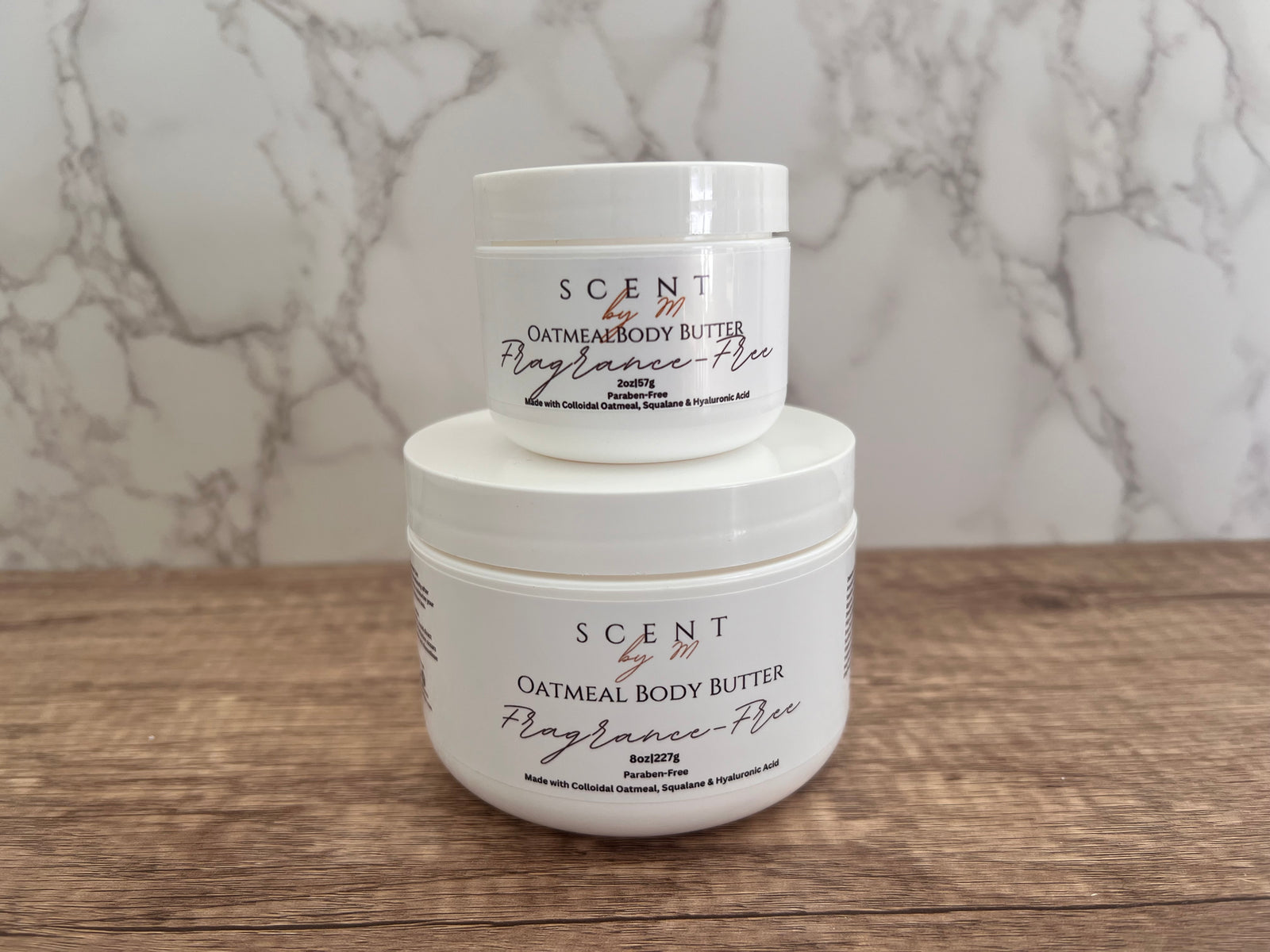 Oatmeal Body Butter Made with Colloidal Oats, Squalane & Hyaluronic Acid (Fragrance-Free)